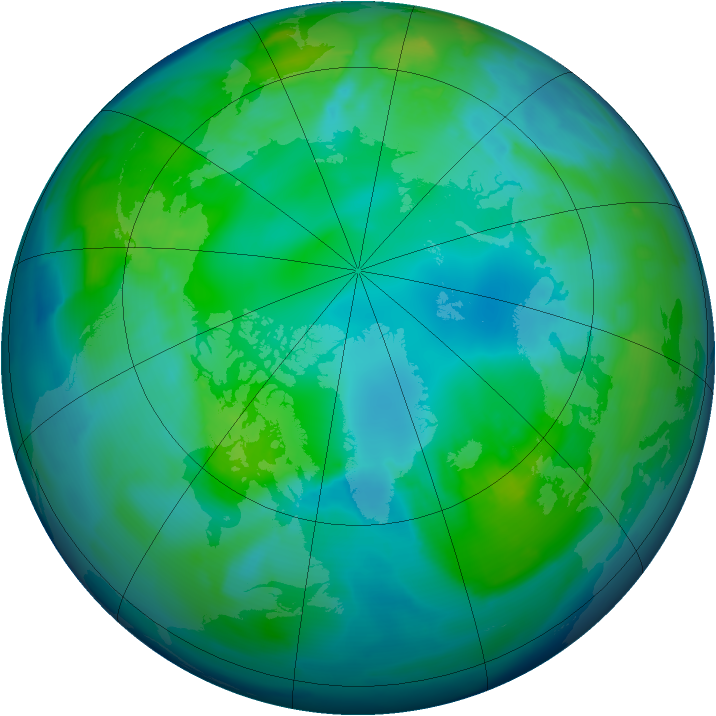 Arctic ozone map for 03 November 2012